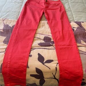 Maurices Women's Bright Red Straight Leg Jeans
